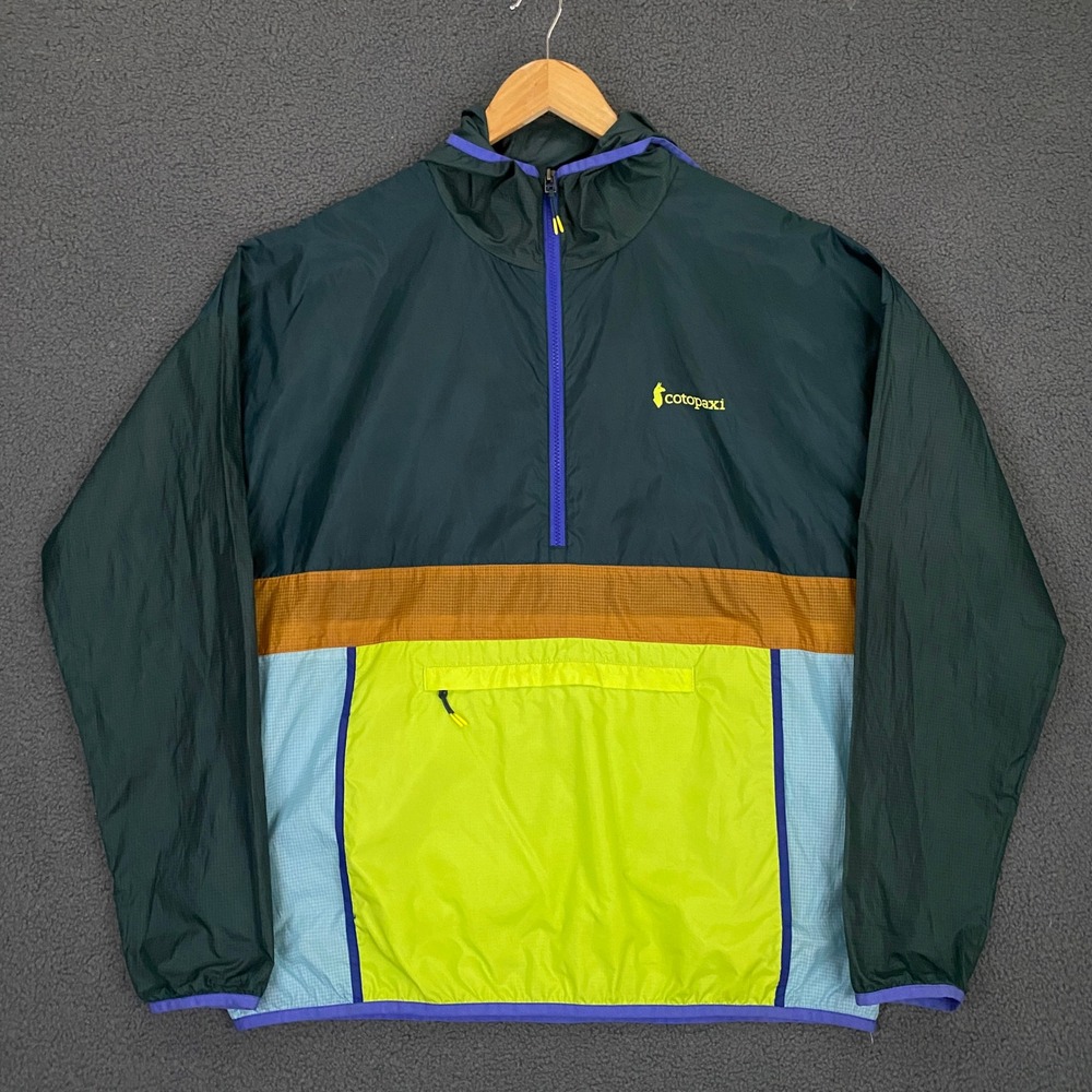 Cotopaxi Teca Half-Zip Windbreaker Mens Medium Multi Colorblock Hiking Jacket